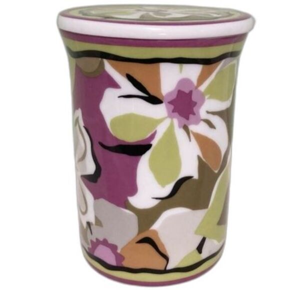 VERA BRADLEY Floral Tea Coffee Mug with Lid Floral Purple White Green Brown 8 oz - Picture 3 of 10